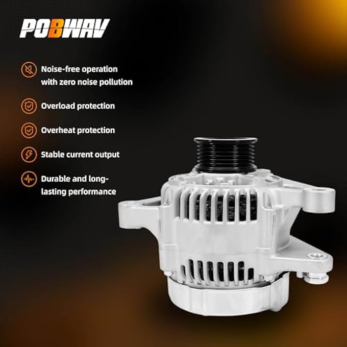 POBWAV 13878 New Alternator Compatible with L4 1.8L TOYOTA Celica 2005 Corolla 2005-2008 Matrix 2005-2008 MR2 SPYDER 2005/PONTIAC VIBE 2005-2008 Replace 102211-1900 - Image 5