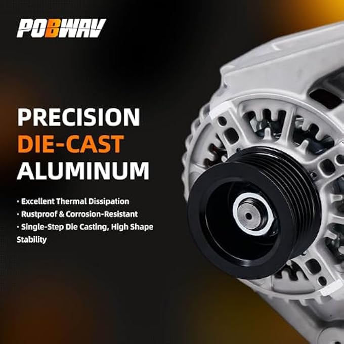 POBWAV 13878 New Alternator Compatible with L4 1.8L TOYOTA Celica 2005 Corolla 2005-2008 Matrix 2005-2008 MR2 SPYDER 2005/PONTIAC VIBE 2005-2008 Replace 102211-1900 - Image 4