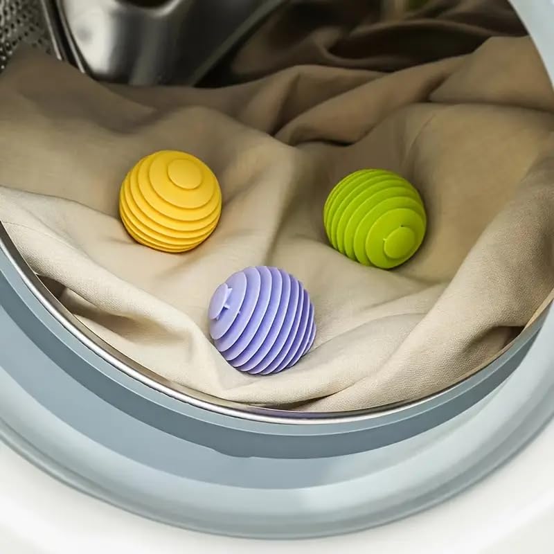 DD Retails Laundry AntiTangle Washing Balls Fabric Softener AntiWrinkle Dryer Balls For Washing Machine Reusable Washer Balls for TangledFree Clothing 3Pcs Washing Balls - Image 1
