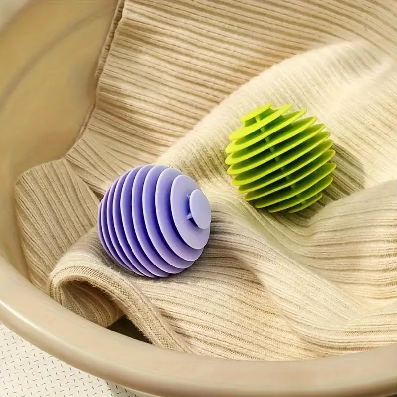 DD Retails Laundry AntiTangle Washing Balls Fabric Softener AntiWrinkle Dryer Balls For Washing Machine Reusable Washer Balls for TangledFree Clothing 3Pcs Washing Balls - Image 2