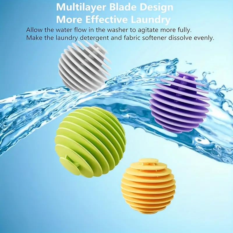 DD Retails Laundry AntiTangle Washing Balls Fabric Softener AntiWrinkle Dryer Balls For Washing Machine Reusable Washer Balls for TangledFree Clothing 3Pcs Washing Balls - Image 5