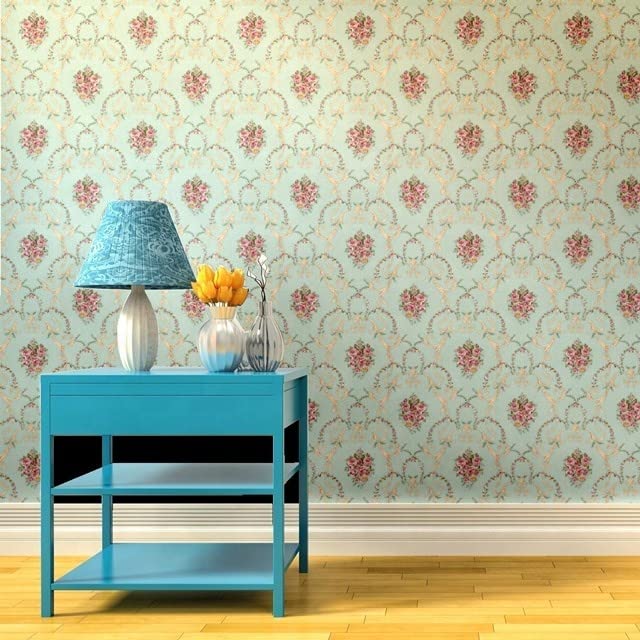 HOMEMATES Self-Adhesive Wallpaper Waterproof Old Furniture Vinyl Stickers Wooden Door Wardrobe Desktop PVC Wall Papers 45 X 304 CM- (Dmask(Green)) - Image 4