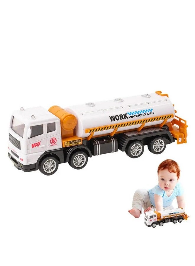 PLUSPOINT Garbage Truck Toy Vehicles Set 4 Pack Sanitation Model Recycle Trucks Water Tanker Playset Friction Power for Boys Age 3+ Toddlers Kids Holiday Birthday Gift(4pc Garbage Truck) - Image 5
