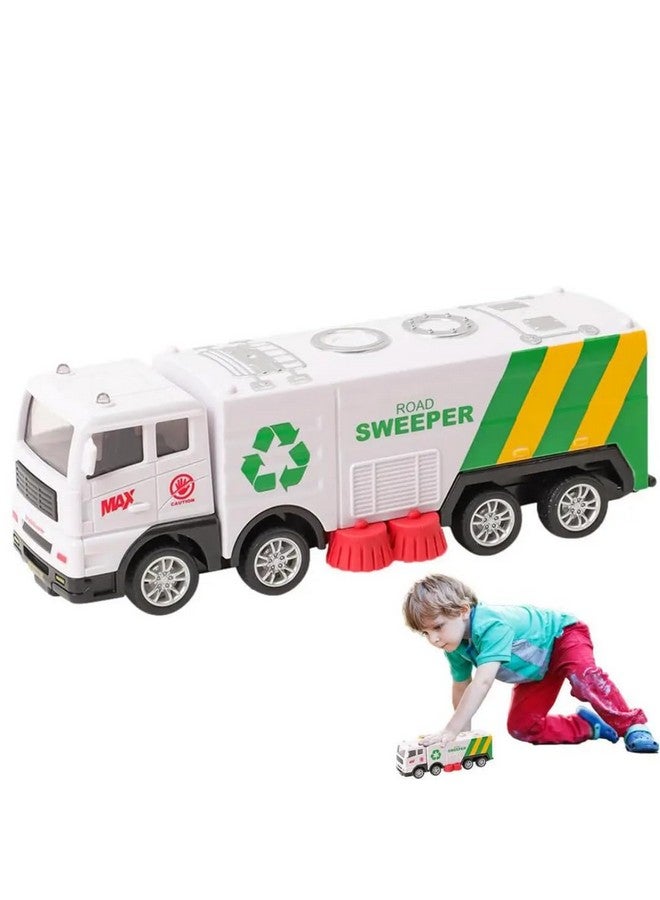 PLUSPOINT Garbage Truck Toy Vehicles Set 4 Pack Sanitation Model Recycle Trucks Water Tanker Playset Friction Power for Boys Age 3+ Toddlers Kids Holiday Birthday Gift(4pc Garbage Truck) - Image 4