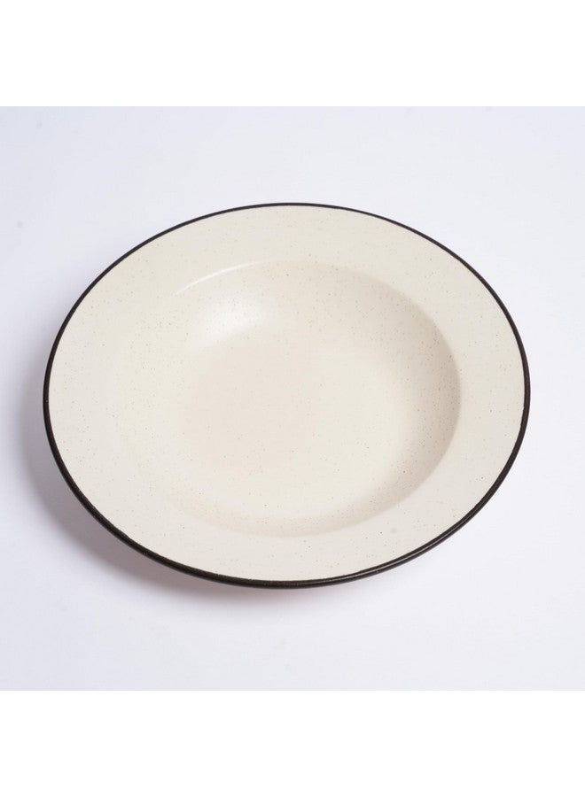 Caffeine Ceramic Handmade Stoneware Marble Matte Style Soup Plate/Maggie Plate/Pasta Plate/Macaroni Plate 9 Inch (Set of 2 Dishwasher & Microwave Safe) - Image 3