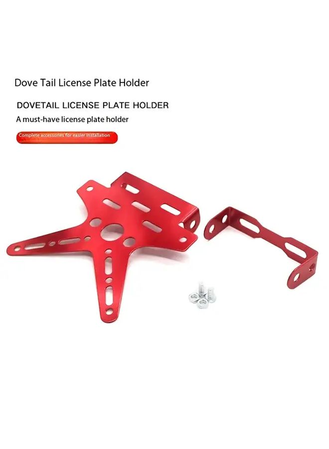 Blue Swallowtail Motorcycle Scooter License Plate Holder Easy Install Electric Bike License Frame With 2 Mounting Screws - Image 2