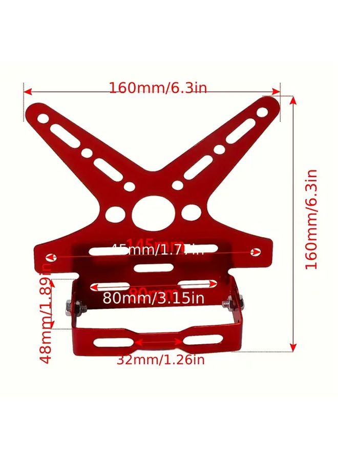 Blue Swallowtail Motorcycle Scooter License Plate Holder Easy Install Electric Bike License Frame With 2 Mounting Screws - Image 4