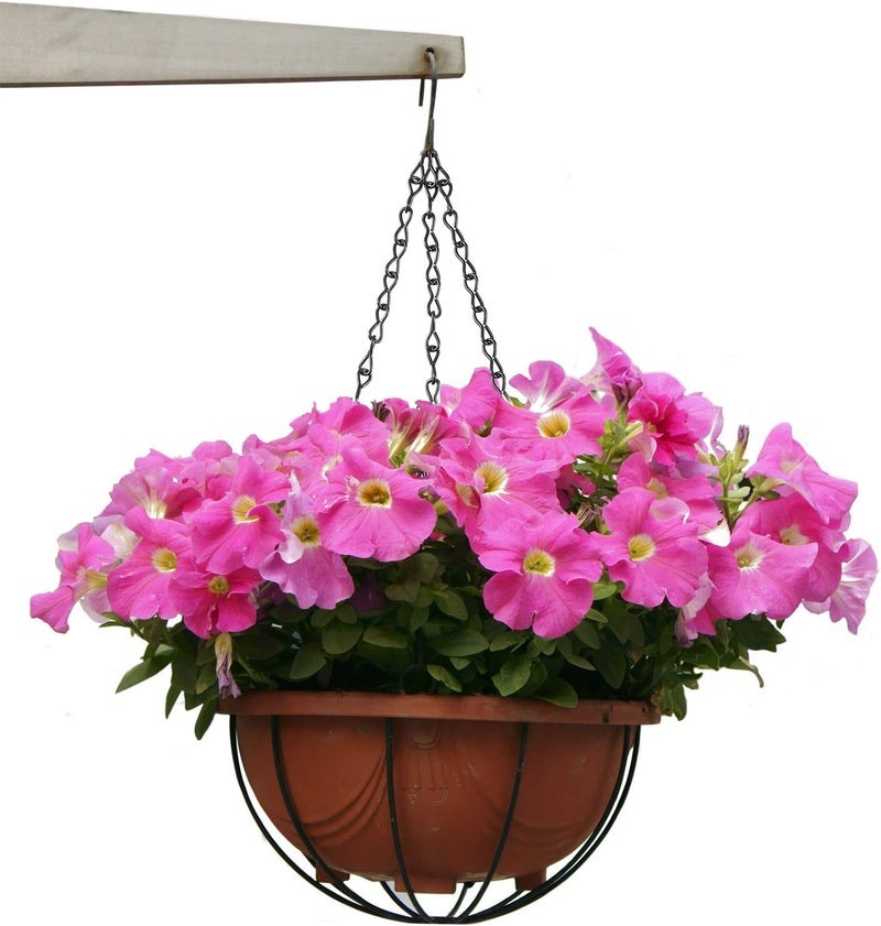 eBoot eBoot 3 Pack 16 Inches Hanging Chains Flower Pot Chains Hanging Flower Basket Galvanized Replacement Chain 3 Point Garden Plant Hanger 2 mm Black  - Image 2