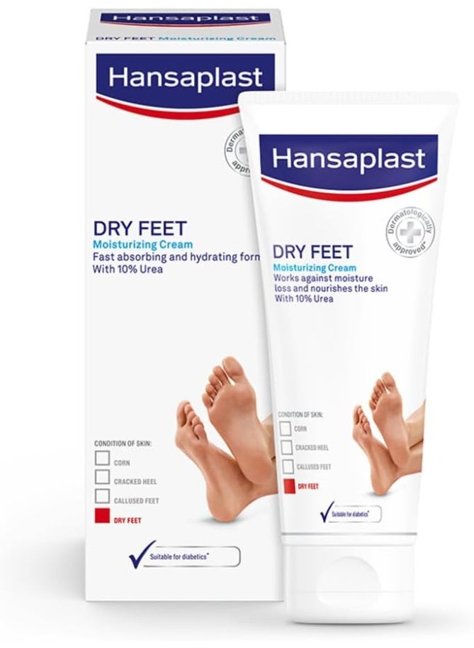 Hansaplast Dry Feet Moisturizing Cream | Intensive Moisturizing | Protects against callus formation | Foot Care | Foot Cream | 10% Urea | 100ml 