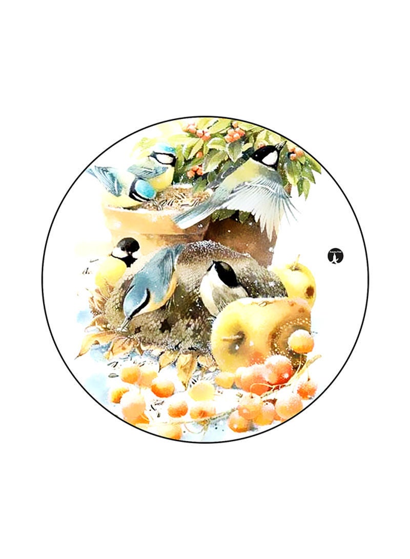 RKN Vintage Art Printed Round Mouse Pad Multicolour