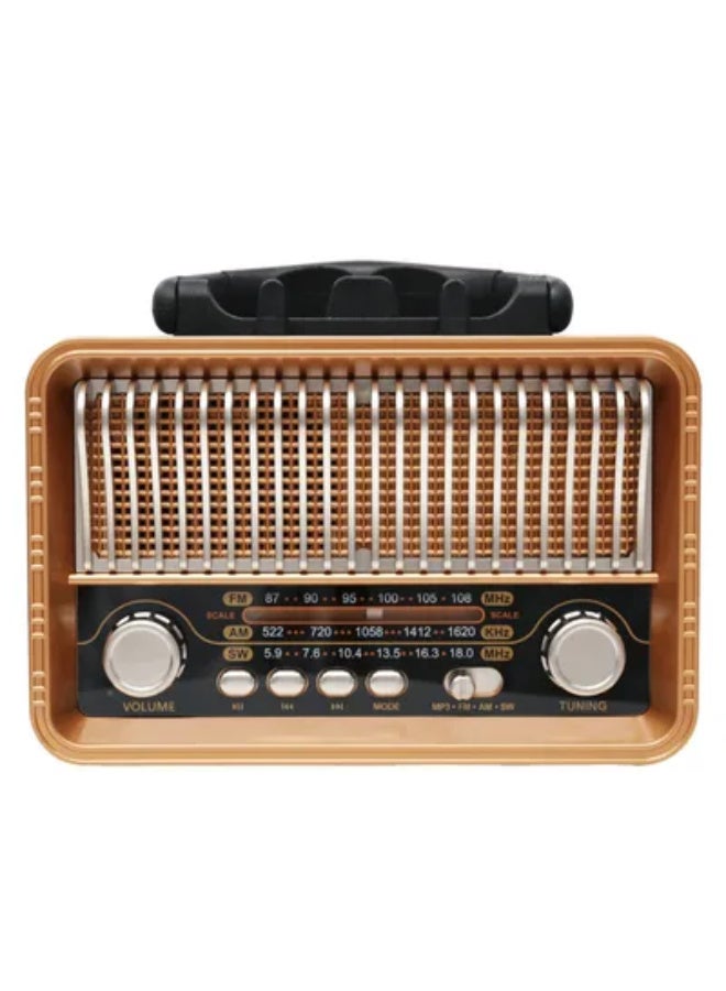 مكبر صوت راديو بلوتوث بتصميم كلاسيكي MEIER موديل M‑1232BT