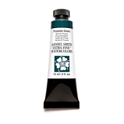 Daniel Smith Extra Fine Watercolor Paint, 15ml Tube, Prussian Green, 284600128, 0.5 Fl Oz (Pack of 1) - Image 1