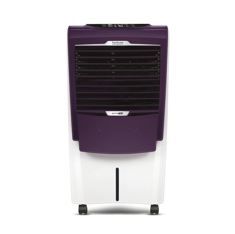 HINDWARE SMART APPLIANCES Hindware Smart Appliances SPECTRA iPro 36L Personal Air Cooler with IOT technology Smart Touch Display Gesture Mobile App Controls voice control Inverter Compatible Purple 