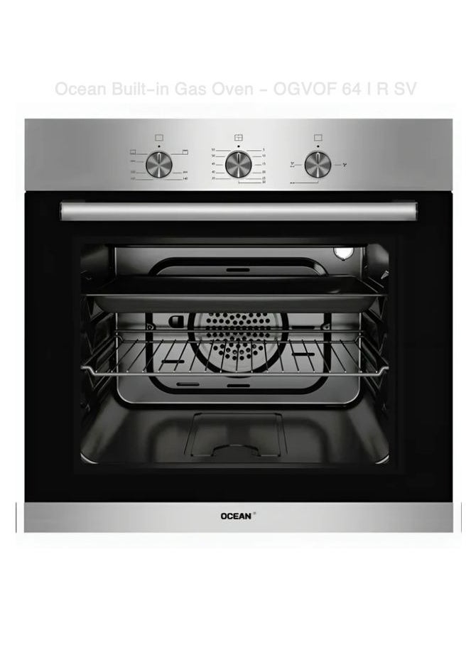 Ocean - Built-in Gas Oven, With Grill, 54 Liters, Inox- OGVOF 64 I R SV - Image 1