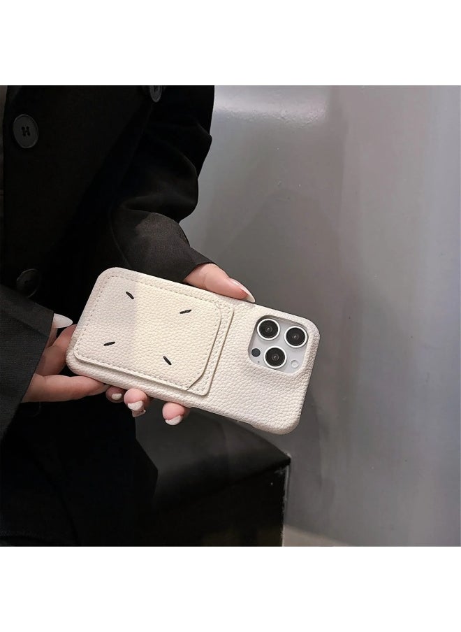 Generic - For Iphone16 Pro Max For Iphone 15 Pro Simple Embroidered Anti-Fall Protective Case Brand Name NoEnName_Null Origin Mainland China-Color:Black Embroidered Maca Card Bag-Applicable Models:For Iphone14plus - Image 1