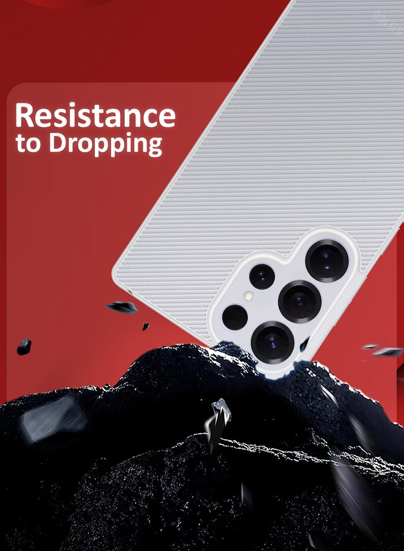 CATANES ( for Galaxy S25 Ultra ) 3Packs, Case Air Skin Line Design Back Cover Sturdy Durable Ultra-Thin Case Drop Protection Cover Clear with 2 Shock Proof Screen Protectors - White - Image 2