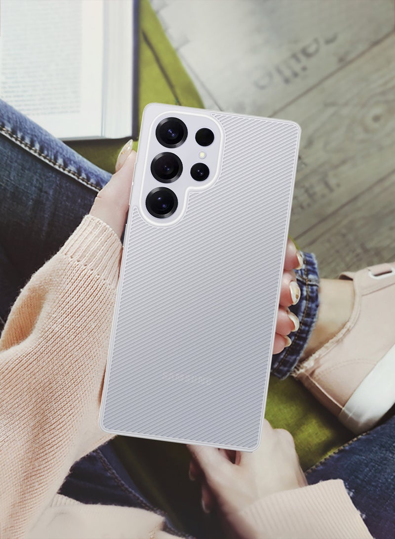 CATANES ( for Galaxy S25 Ultra ) 3Packs, Case Air Skin Line Design Back Cover Sturdy Durable Ultra-Thin Case Drop Protection Cover Clear with 2 Shock Proof Screen Protectors - White - Image 3