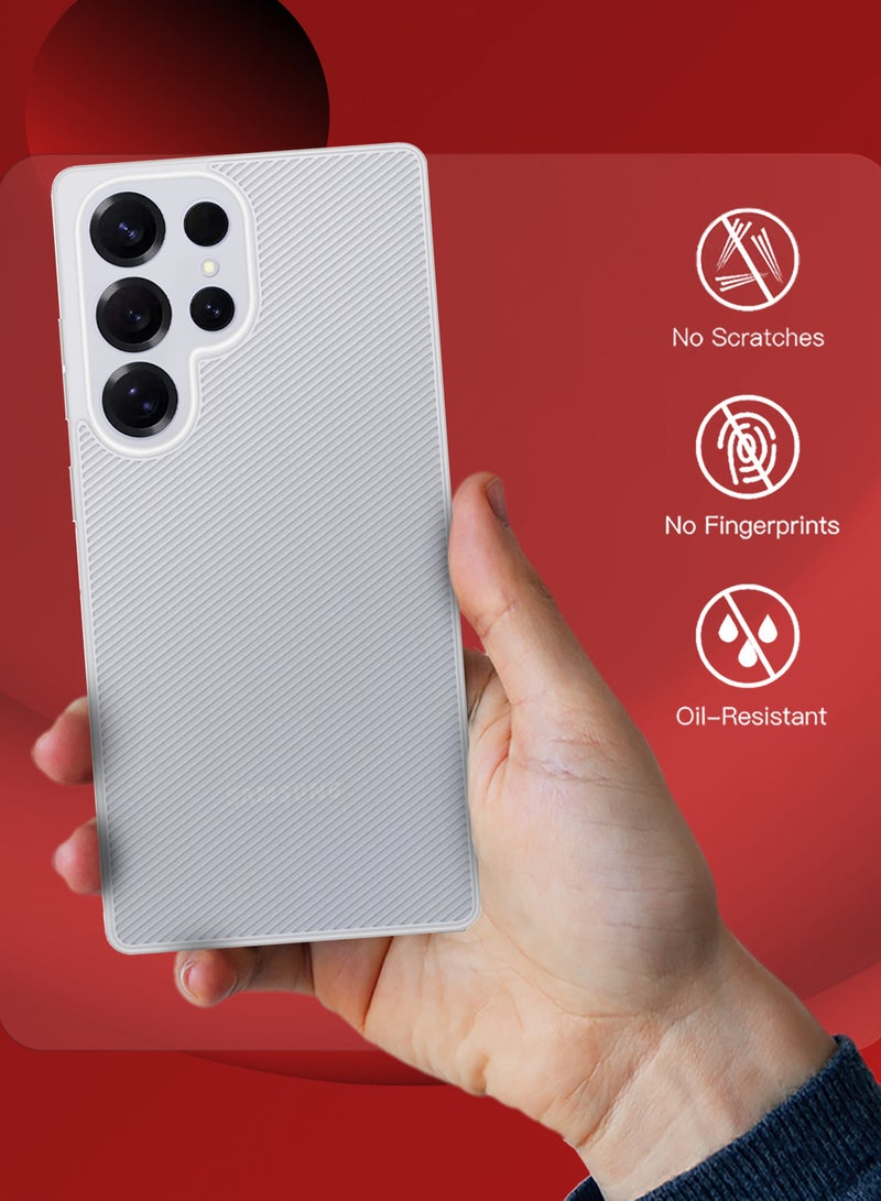 CATANES ( for Galaxy S25 Ultra ) 3Packs, Case Air Skin Line Design Back Cover Sturdy Durable Ultra-Thin Case Drop Protection Cover Clear with 2 Shock Proof Screen Protectors - White - Image 5