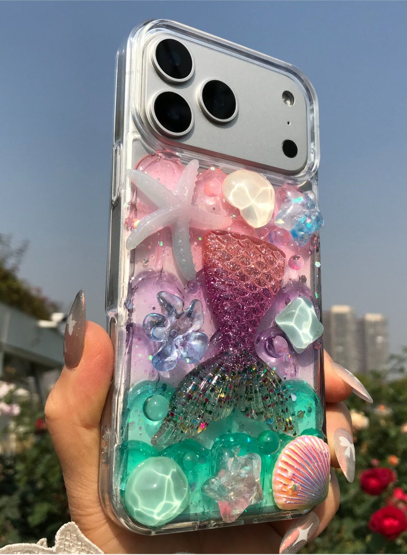 Suitable for iPhone 17 Pro Max protective case ocean themed colorful mermaid exquisite and beautiful - Image 2