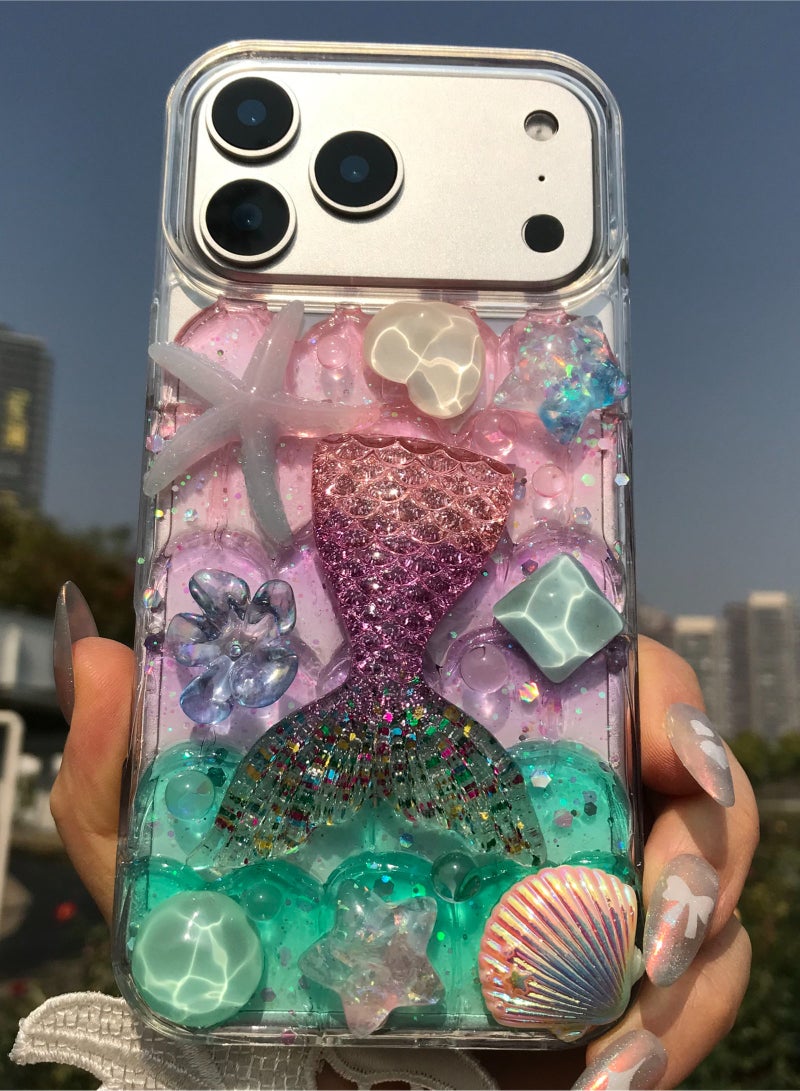 Suitable for iPhone 17 Pro Max protective case ocean themed colorful mermaid exquisite and beautiful - Image 5