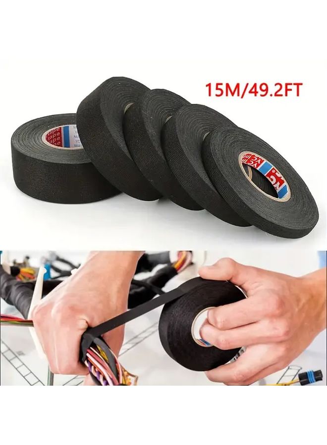 590.55 Inch 25mm Self Adhesive Fabric Cable Management Tape Heat Resistant - Image 3