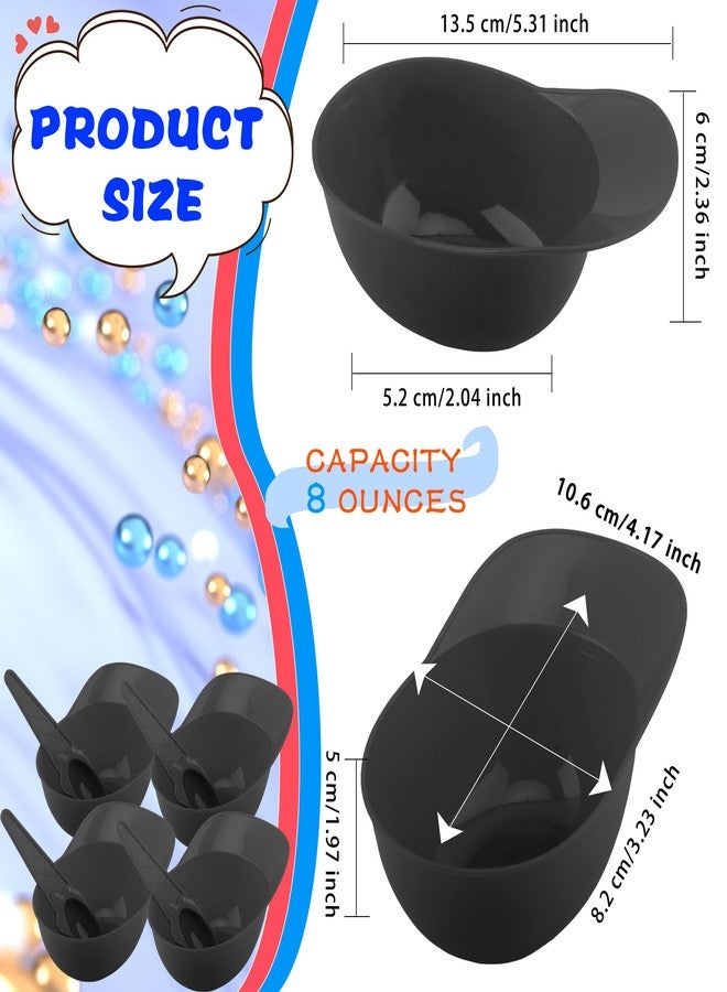 Drayear 32 Pack 8 oz Baseball Helmet Ice Cream Bowl Plastic Baseball Cap Chip Bowl Mini Black Baseball Hat Snack Bowl for Birthday Ice Cream Party - Image 2