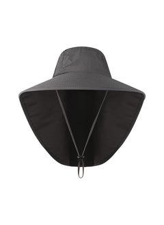 Vitacelli Sun Hat for Men/Women, Waterproof Wide Brim Bucket Hat UV Protection Boonie Hat for Fishing Hiking Garden Beach DARK GREY  - Image 1