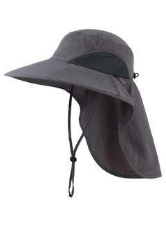 Vitacelli Sun Hat for Men/Women, Waterproof Wide Brim Bucket Hat UV Protection Boonie Hat for Fishing Hiking Garden Beach DARK GREY  - Image 2