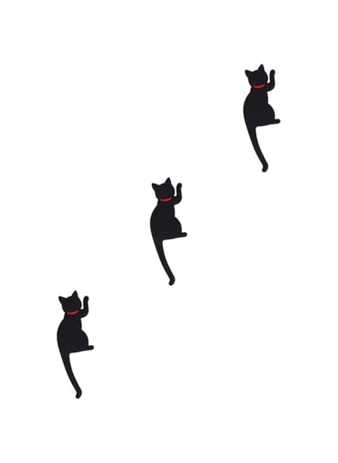 Generic 3 Pcs Magnetic Fridge Magnet Magnetic Cat Hook Magnetic Hook for Hanging Fridge Sticker Cartoon Magnetic Hook  - Image 1
