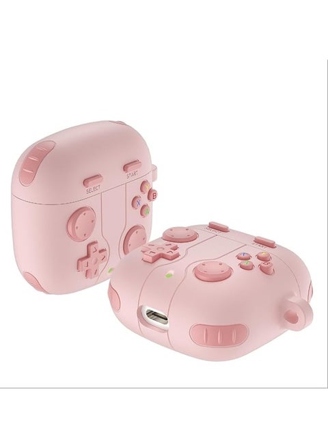 غطاء GIOPUEY متوافق مع سماعات هواوي فري بودز SE2، غطاء سيليكون TPU بتصميم كرتوني لطيف ومرح، غطاء حماية مع سلسلة مفاتيح بخطاف للرجال والنساء - (وردي)