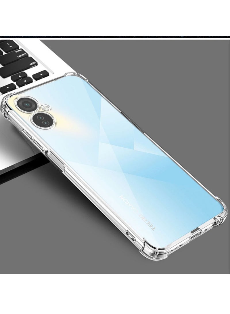 Techie حافظة زوايا TPU لهاتف Tecno Camon 19 / Camon 19 Pro مع حماية عدسة الكاميرا وغطاء خلفي شفاف - Image 5