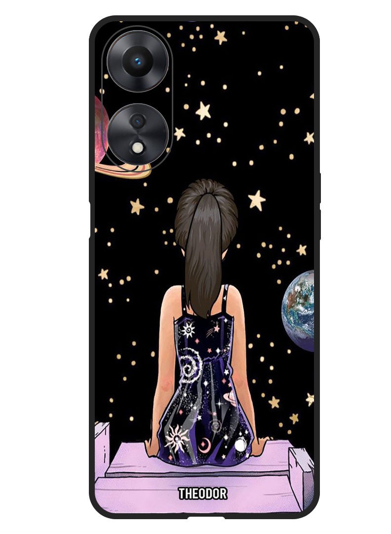 Theodor Protective Case Anti Scratch Shock Proof Bumper Cover For Oppo F23 5G Girl Watching Star - Image 1