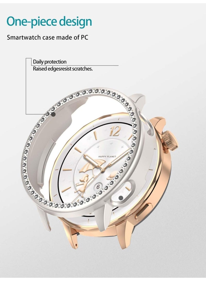 كيس لـ OnePlus Watch 3 43 مم / OPPO Watch X2 ميني صف واحد الماس جوف كيس واقي مقاوم للإسقاط ، غطاء واقي لـ OnePlus Watch 3 إكسسوارات الساعة الذكية (ستارلايت) - Image 4