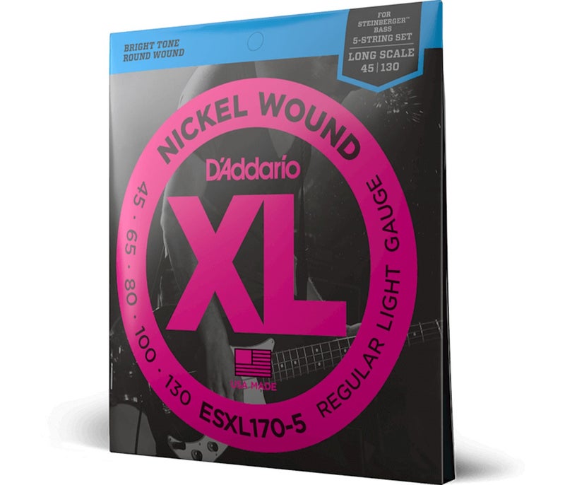 Daddario دادرّيو ESXL170-5 أوتار جيتار كهربائي ملفوفة بالنحاس خفيفة مزدوجة الكرة - 45-130 - Image 2