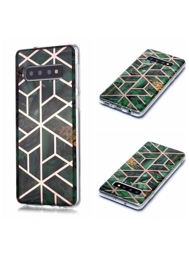 S-TOP Case For Galaxy S10 Plating Marble Pattern Soft TPU Protective Case - Image 1