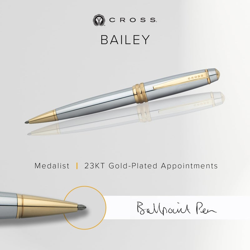 Cross Bailey Refillable Ballpoint Pen Presented in a Premium Gift Box - Medium Point, Black Ink, Medalist - Image 2