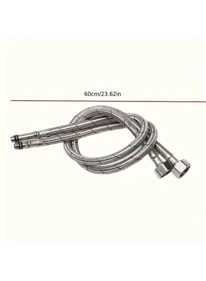 Braided Nylon Faucet Supply Line 23 62 Inch 3 8 Female Compression Male Connector 2 Pack - Image 4