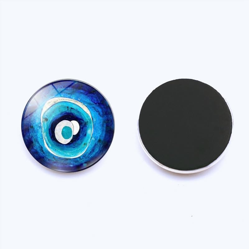 vinsiora 12-Piece Set of Decorative Fridge Magnets with Evil Eye Design, Colorful Crystal Glass Stickers for Teachers, Education Supplies for Whiteboards and Office Refrigerator Storage Rack Use (Evil Eye) - Image 5