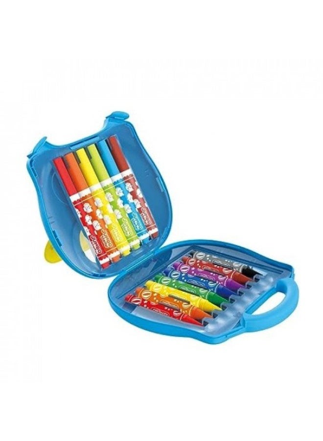 كيرود شنطة الوان مائية وشمعية مع اوراق رسومات للتلوين كيرود ازرق - Image 4