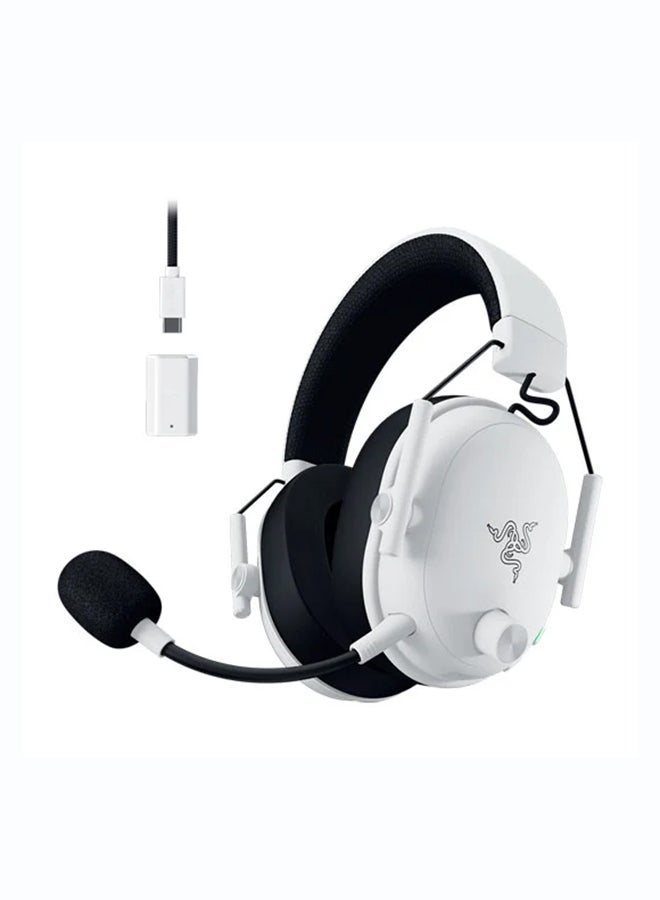 Razer BlackShark V3 Wireless Gaming Headset, HyperSpeed 2.4 GHz + Bluetooth, TriForce 50 mm Drivers, Detachable 9.9 mm Mic, THX 7.1.4, 70 h Battery, 270 g – White | RZ04-05410400-R3M1 - Image 1