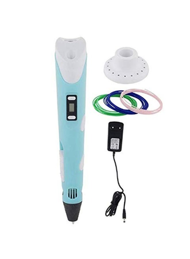 3D Printing Pen with Display, Includes 3 Starter PLA Filaments, Stencil Book, and Charger - Image 4