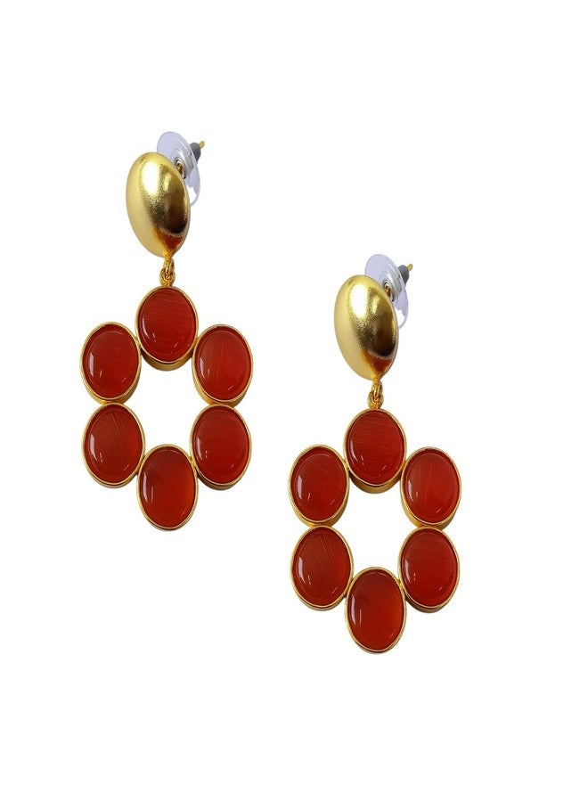 ماياترا أقراط جومكي من النحاس المطلي بالذهب من ماياترا للنساء والفتيات - Image 1