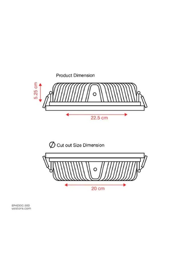 Philips LED Down Light 30W 6500K D200 - Cool DayLight White - Image 4