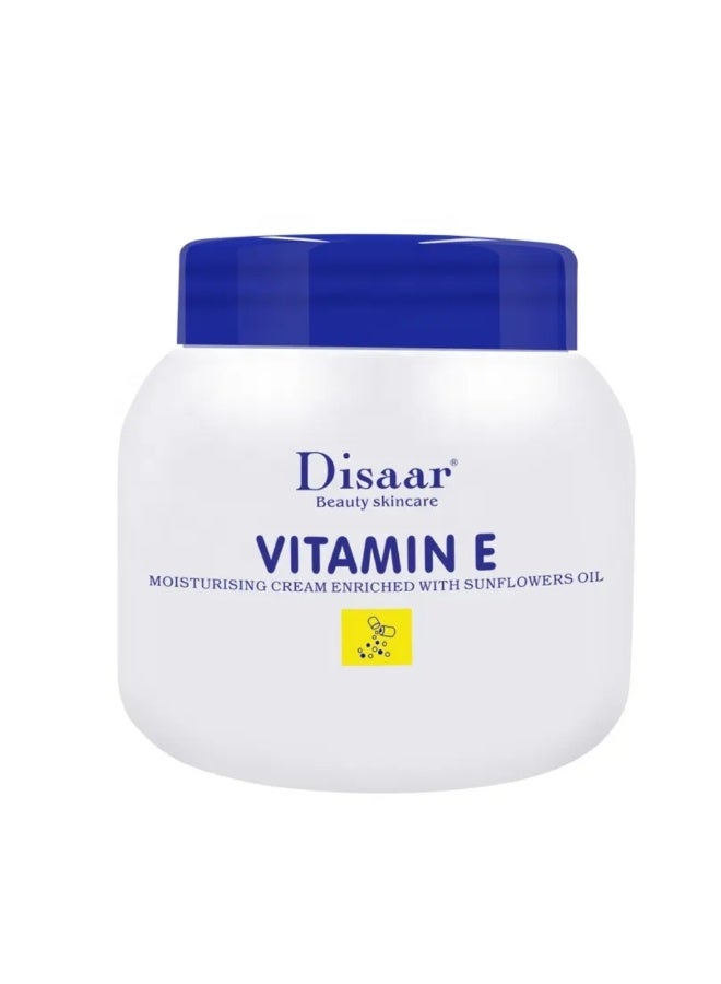 250ml Vitamin E Moisturizing Cream Sunflower Oil Whitening Body Cream Hydrating Whole Body Smoothing Skin Care Reduces Wrinkles Fine Lines and Acne Best Night and Day Face Cream Face Cream