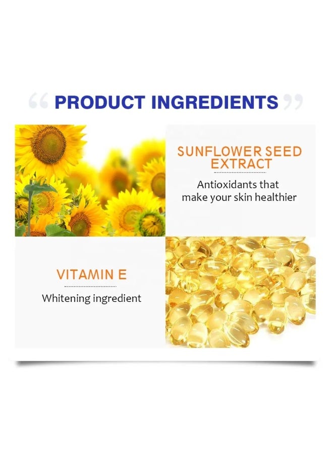 Disaar 250ml Vitamin E Moisturizing Cream Sunflower Oil Whitening Body Cream Hydrating Whole Body Smoothing Skin Care Reduces Wrinkles Fine Lines and Acne Best Night and Day Face Cream Face Cream - Image 5