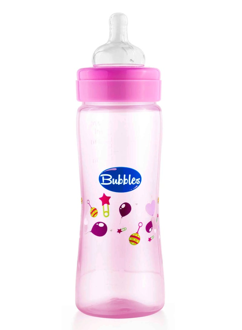 بابلز زجاجة رضاعة بابلز كلاسيك بدون يد 270 مل لون وردي - Image 1