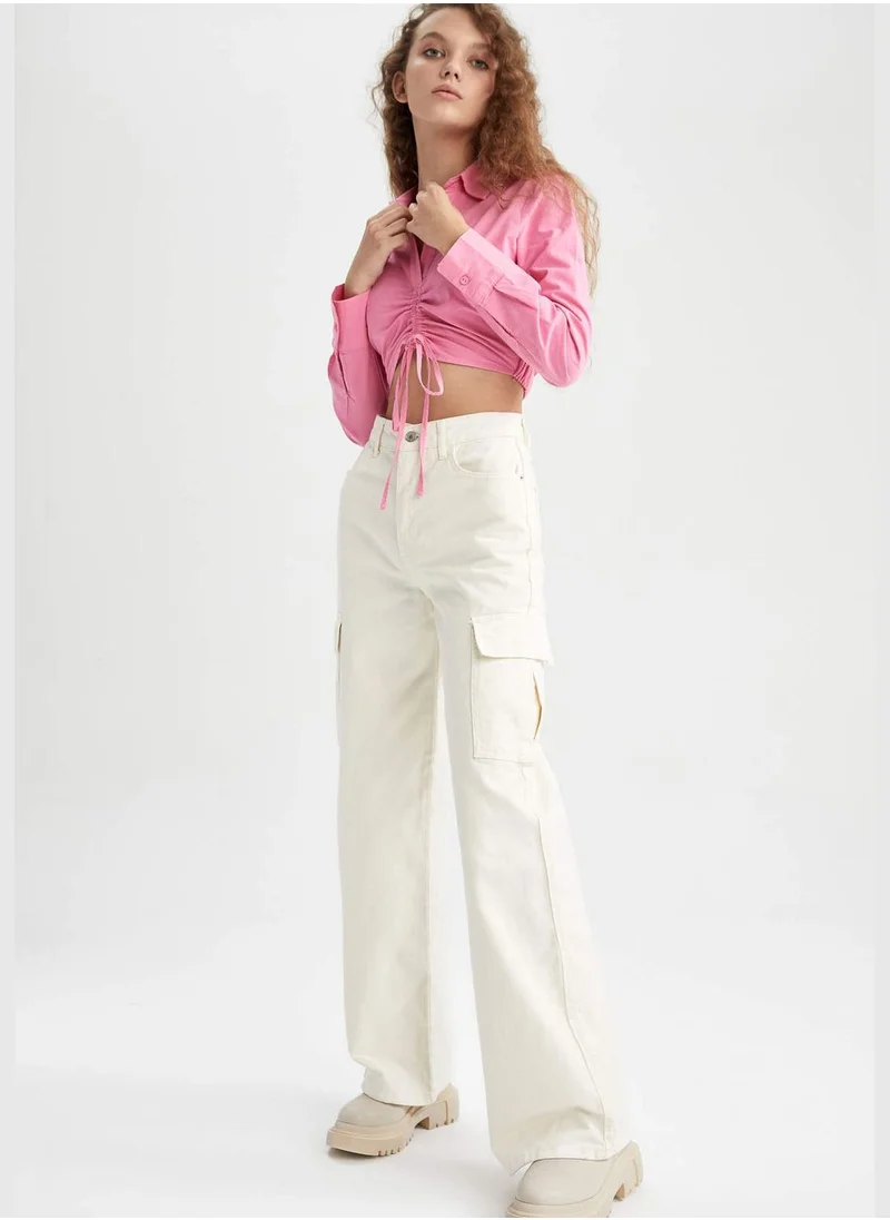 DeFacto Woman Wide Leg Woven Trousers