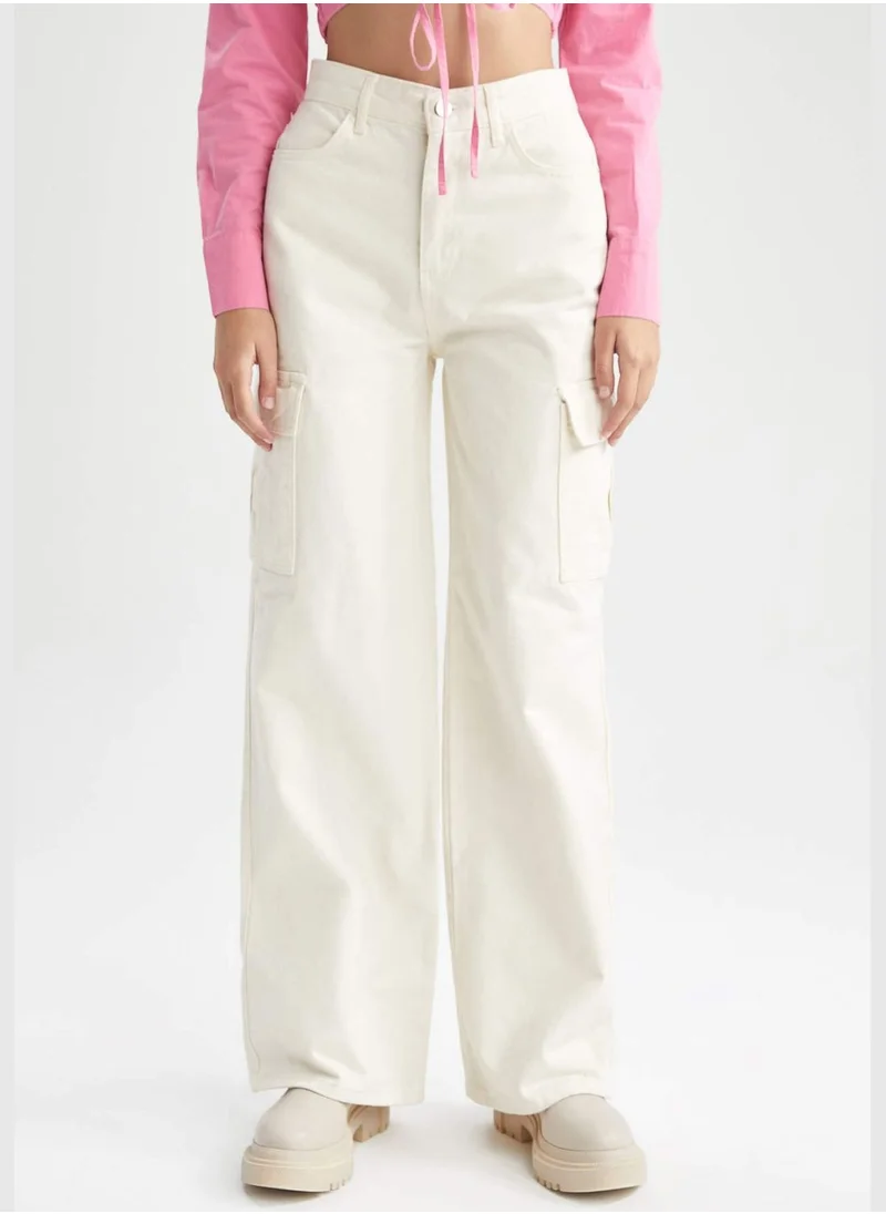 DeFacto Woman Wide Leg Woven Trousers