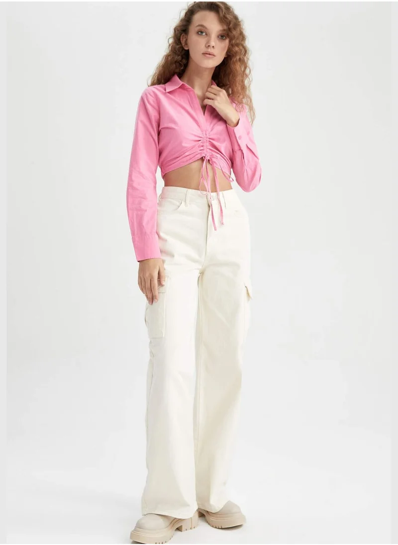 DeFacto Woman Wide Leg Woven Trousers