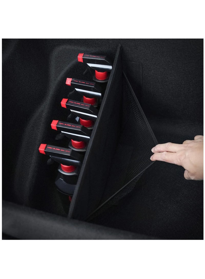 KASTWAVE Trunk Organizer for Tesla Model Y Model 3 Rear Trunk Accessories, Trunk(rear) Organizer Storage with Mesh Pocket and Dividers for Storage and Efficient Organization of Trunk Items (set of 2) - Image 2